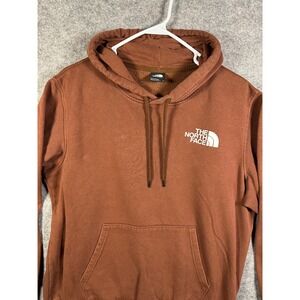 The North Face Mens Large Clay Brown Fleece Pullover Hoodie Logo Sweatshirt‎